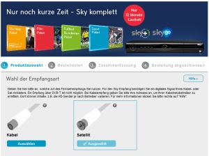 [SKY] Sky Komplett inkl. Sky Go, HD, und der Fußball Bundesliga für 34,90 Euro inkl. HD-Festplattenreceiver