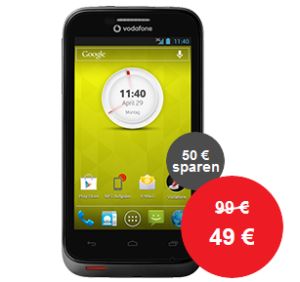 [VODAFONE] Günstiges Einsteiger-Android Smartphone Smart III für nur 49,- Euro!