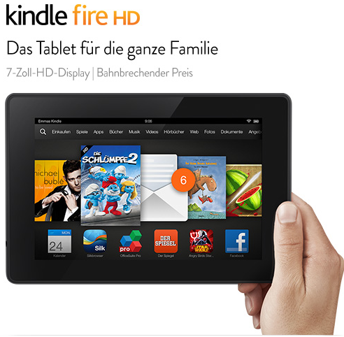 Nur noch 3 Tage! Kindle Fire HD 7″ Tablet 8GB für nur 99,- Euro inkl. Versand oder mit 16GB nur 119,- Euro