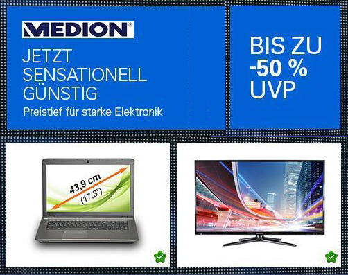 [MEDION] Flash Sale! Zahlreiche Medion Produkte bei Ebay bis zu 50% reduziert!