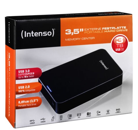 Intenso Memory Center 3TB USB 3.0 externe Festplatte (3,5 Zoll) nur 79,99 Euro inkl. Versand
