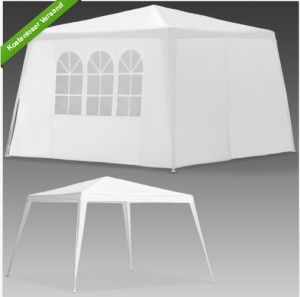 [EBAY WOW!]  Pavillon 3x3m mit Seitenteilen in weiß für nur 29,90 Euro inkl. Versand!