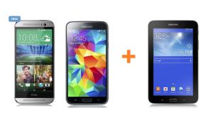 [LOGITEL] Top! Otelo Allnet Flat XL und Samsung Galaxy S5 oder HTC One M8 + Galaxy Tab 3 7.0 Lite für einmalig 1,- Euro + 34,99 Euro pro Monat