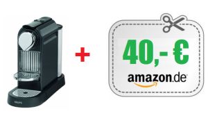 Nur noch heute: Nespresso Kapselmaschine bei Amazon kaufen und 40,- Euro Amazon Gutschein geschenkt bekommen!
