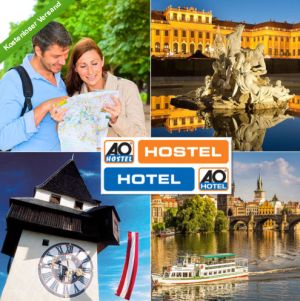 A&O TO GO Blue International – Hotel – Kurzreise mit 2x Übernachtung + Frühstück in Wien, Prag oder Graz für nur 19 Euro