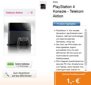Logitel Aktionsangebot: Telekom Entertain Comfort IP DSL mit der PlayStation 4 für nur 37,45 Euro pro Monat bzw. für junge Leute nur 34,95 Euro monatlich!