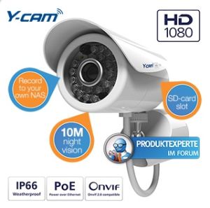 iBood Liveshopping: Y-Cam Bullet HD 1080 2. Generation – 1080p Outdoor-Überwachungskamera für nur 175,90 Euro inkl. Versand!