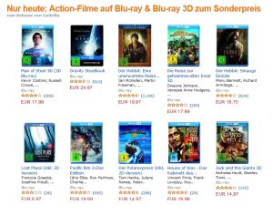 Nur heute: Action-Filme auf Blu-ray & Blu-ray 3D zum Sonderpreis bei Amazon!
