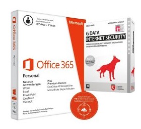 Microsoft Office 365 Personal + G Data Internet Security 2015 (1 Jahr / 1 Rechner) + 1 TB OneDrive Speicherplatz nur 39,90 Euro inkl. Versand