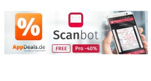 Nur heute! Scanbot 3.0 Dokumenten- und QR-Code Scanner App kostenlos im Appstore downloaden (Normalpreis 1,79 Euro)