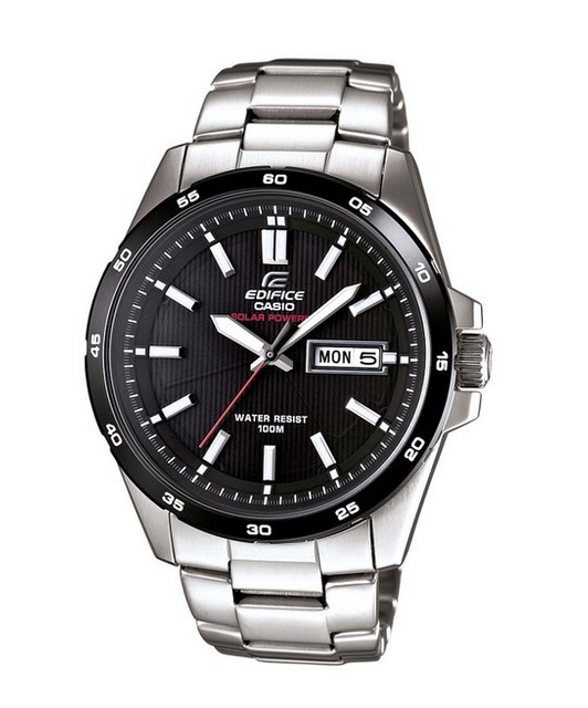 Wieder da! Casio Herren-Armbanduhr XL Edifice Solar-Kollektion Analog Quarz EFR-100SB-1AVEF für nur 84,50 Euro inkl. Versand
