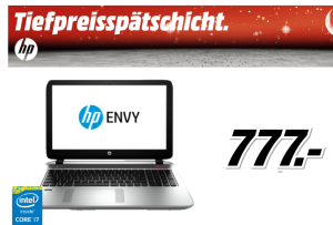 Nur heute: 15,6″ Notebook HP ENVY 15-K030NG mit NVIDIA GeForce GTX 850M, Intel Core i7-4510U Prozessor, 12GB Ram, 1TB Festplatte und Full HD Display für nur 777,- Euro!