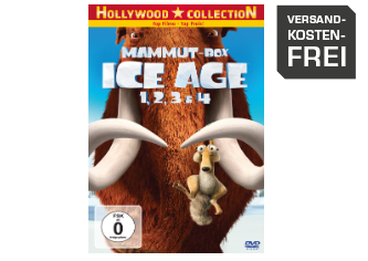 Ice Age 1-4 (Mammut Box) auf DVD für nur 11,- Euro inkl. Versand