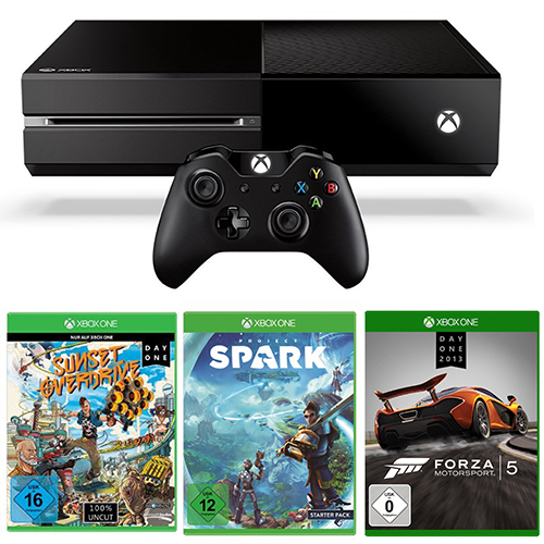 Microsoft Xbox One + Sunset Overdrive + Forza Motorsport 5 + Project Spark für nur 399,- Euro