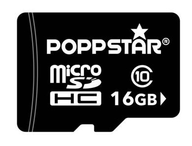 Poppstar Micro SDHC inkl. SD-Adapter Class10 Flash-Speicherkarte 16GB für nur 6,90 Euro inkl. Versand
