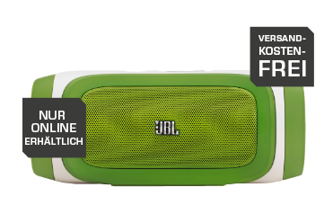 JBL Charge tragbarer Bluetooth Stereo-Lautsprecher (2x 5 Watt) inkl. Li-Ion Akku (6000mAh) in grün oder blau für nur 62,77 Euro inkl. Versand