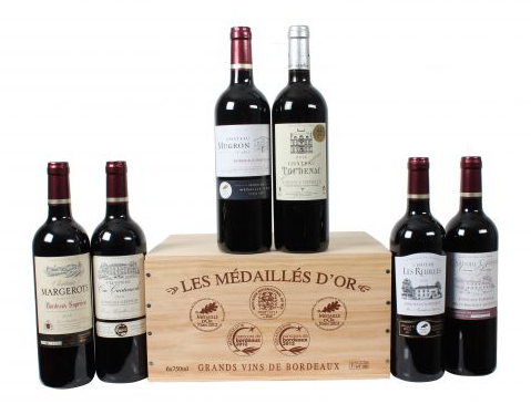 6-fach goldprämierte Bordeaux-Selektion in dekorativer Holzkiste nur 31,49 Euro inkl. Lieferung – oder 2 Kisten für 61,48 Euro