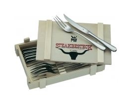 WMF Steakbesteck 12-teilig in Holzkiste für nur 26,43 Euro bei Sofortüberweisung inkl. Versand