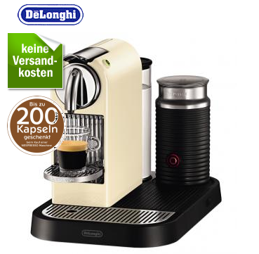 DeLonghi Citiz&Milk EN 266.CWAE Nespresso mit Milchschäumer, 19 bar für nur 129,- Euro inkl. Versand
