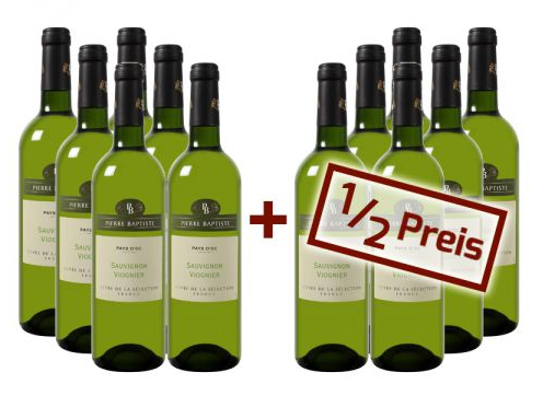 Tipp! 12er-Paket Pierre Baptiste – Sauvignon Blanc-Viognier – Pays d’Oc IGP für nur 51,41 Euro inkl. Versand