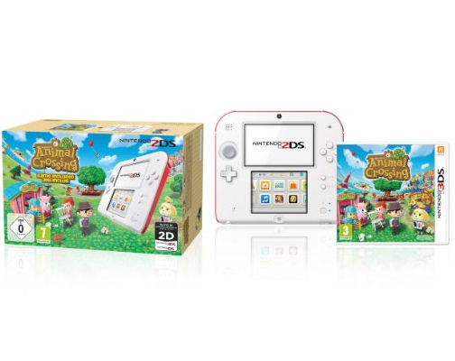 Warehousedeal! Nintendo 2DS (weiß+rot) inklusive Animal Crossing (Limited Edition) für nur 82,23 Euro inkl. Versand