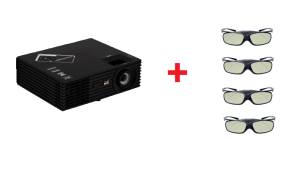 View­So­nic PJD7820HD Full HD DLP-Pro­jek­tor inkl. 4 Stück 3D-Brillen für nur 529,- Euro bei Media Markt!