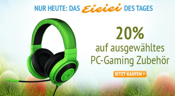 Das PC-Gaming Osterei des Tages – 20% Extra-Rabatt auf Gaming Zubehör bekannter Marken