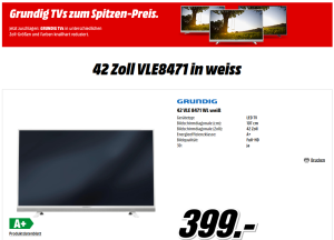 Verschiedene Grundig TV-Geräte zum Spitzenpreis bei Media Markt!