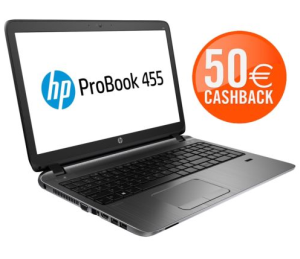 Ebay WOW: 15″ HP Probook 455 G2 G6W43EA Notebook mit Windows 7 Pro für nur 333,- Euro abzüglich 50,- Euro Cashback!