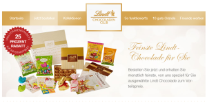 25% Gutscheincode auf die erste Bestellung im Lindt-Chocoladen-Club!