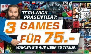 Saturn Konsolendeal – 3 Games für 75,- Euro mit über 75 verschiedenen Games!