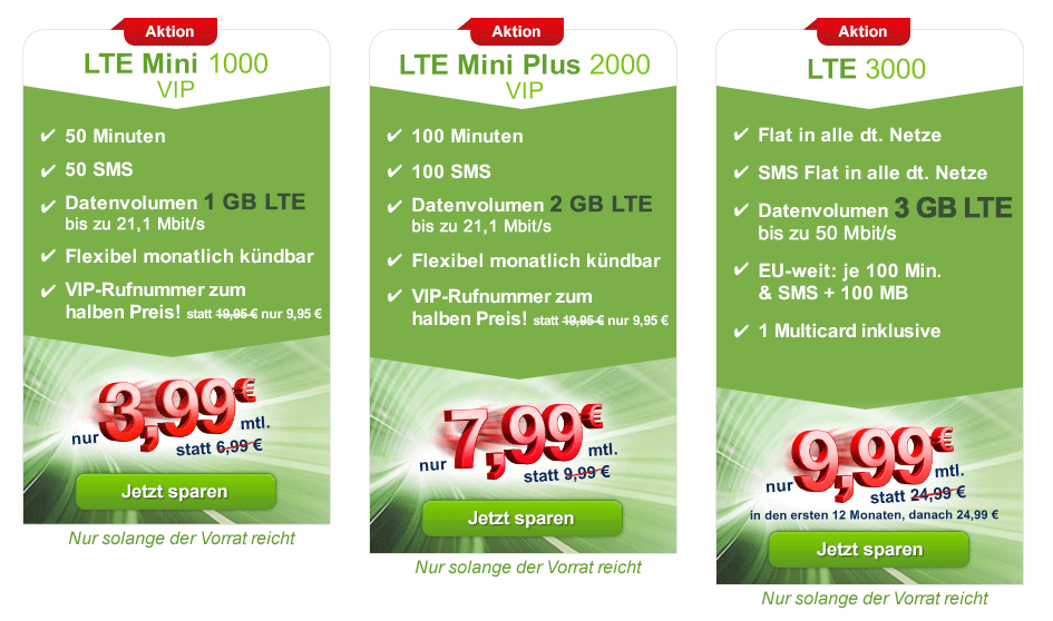 Jetzt auch bei MaXXim: LTE Mini 1000 mit 50 Min, 50 SMS und 1GB Daten für 3,99 und LTE mini 2000 mit 100 Min, 100 SMS und 2GB daten für 7,99 Euro!