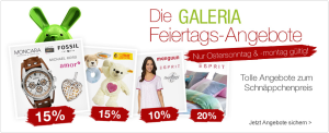 Die Galeria Kaufhof Feiertags-Angebote, kombinierbar mit dem 10% Newsletter Gutschein