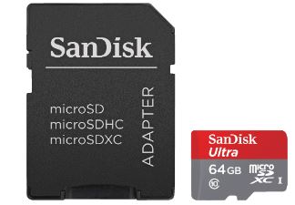 SanDisk Ultra microSDXC 64 GB Speicherkarte für nur 18,- Euro