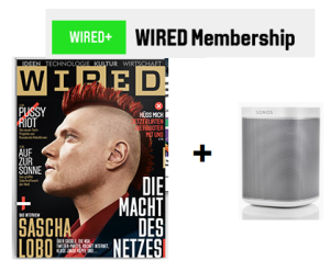 Sonos Fans aufgepasst! 10 Ausgaben der Zeitschrift Wired inkl. Sonos Play:1 für zusammen nur 174,- Euro!