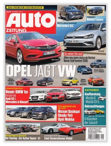 Ein ganzes Jahr “Auto Zeitung” durch Gutscheinprämie effektiv nur 10,20 Euro statt normal 70,20 Euro