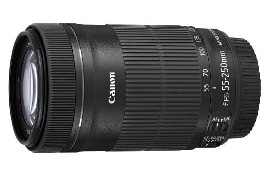 Canon Tele-Zoomobjektiv EF-S 55-250mm 1:4-5,6 IS STM (58mm Filtergewinde) schwarz für nur 161,- Euro inkl. Versand (dank Cashback)
