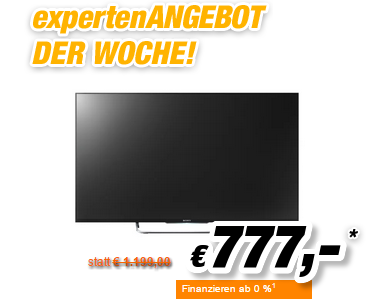Sony KDL55W829B 55″ 3D LCD-Fernseher für nur 777,- Euro inkl. Versand