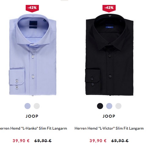 Echte Joop oder Eterna Hemden schon für 39,90 Euro + Versand – oder im Doppelpack 79,80 Euro inkl. Versand