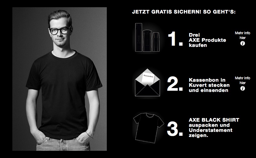 3 Axe Produkte kaufen + kostenloses Shirt designed by Joko kommen lassen