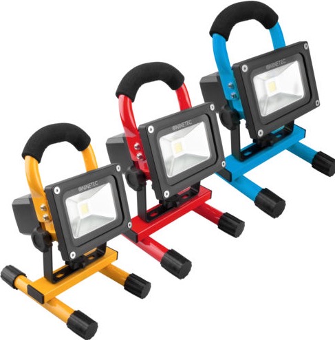 Ninetec 10W LED-Akku-Strahler in IP65 in drei Farben nur 24,99 Euro inkl. Versand