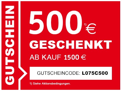 Bis zu 500,- Euro Rabatt durch gestaffelte Gutscheine im XXXL Onlineshop – nicht auf reduzierte Ware!