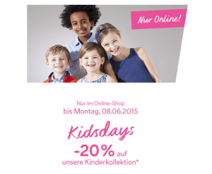 Bis 8. Juni! 20% auf die gesamte Kinder- und Babybekleidung im C&A Online Shop