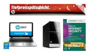 MediaMarkt Tiefpreisspätschicht mit verschiedenen HP Notebooks und einem HP Desktop PC!