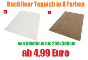 Otto Deal des Tages: Hochflor-Teppich my home “Spa” in acht verschiedenen Farben ab 4,99 Euro!