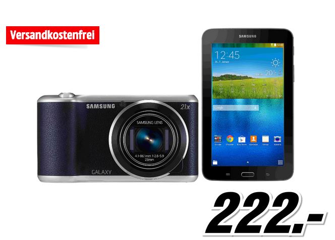 SAMSUNG GC 200 Kamera + Tab 3 Lite schwarz für nur 222,- Euro inkl. Versand