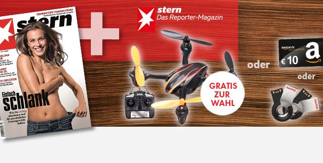 Tipp! Ganze 7 Ausgaben Stern inkl. Mini-Quadcopter nur 19,90 Euro (alternativ auch mit 10,- Euro Amazon Gutschein)
