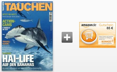 Prämienabo! 12 Ausgaben der Zeitschrift “Tauchen” für effektiv nur 9,40 Euro dank ShoppingBon!