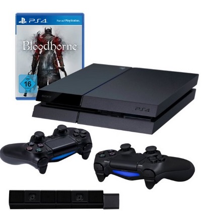 Amazon Tagesdeal! PlayStation 4 inkl. Bloodborne + 2 DualShock Controller + Kamera nur 389,- Euro inkl. Versand