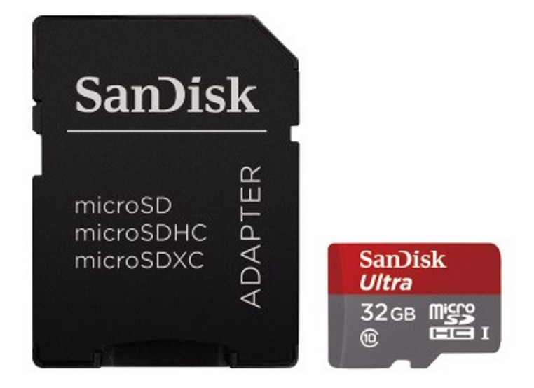 SANDISK microSDHC Ultra 32GB Karte, Class 10 inkl. Adapter für nur 11,99 Euro inkl. Versand